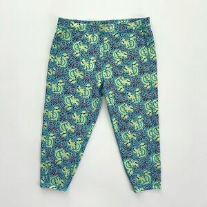 Disney Parks Women's Large Multicolor Mickey Mouse Print Cropped Leggings Pants